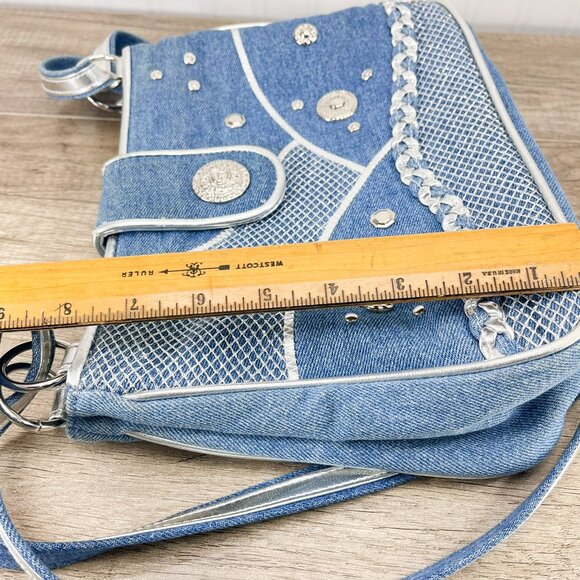 Vintage Y2K Jean Purse by Warren Reed, 2000's Era Blue Jean Handbag - Picture 7 of 9